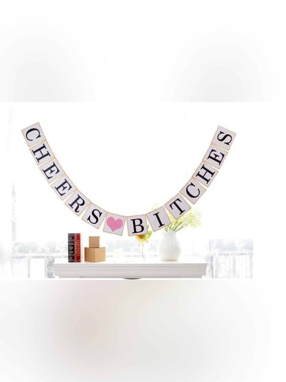 Chic Pink Heart Party Banner